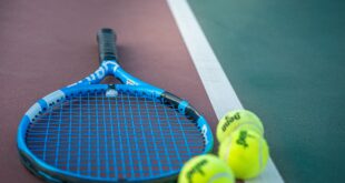 Tennis racket for intermediate property